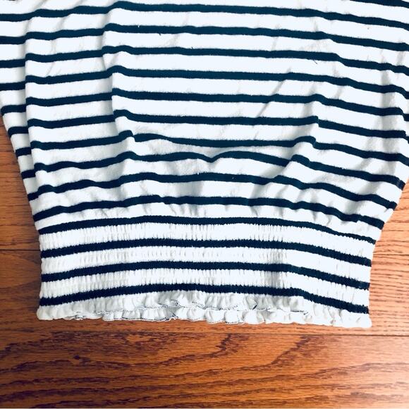 Gap Kids Terry Cloth Striped White Black Shirt Short Set Girl’s Size XXL (14-16) - Picture 4 of 9
